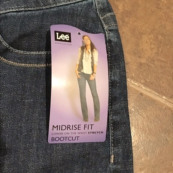 Lee Slender Secrets Stretch Jeans Bootcut Size 8 Short Mid-rise Fit - Picture 7 of 16